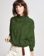 wełniany zielony sweter