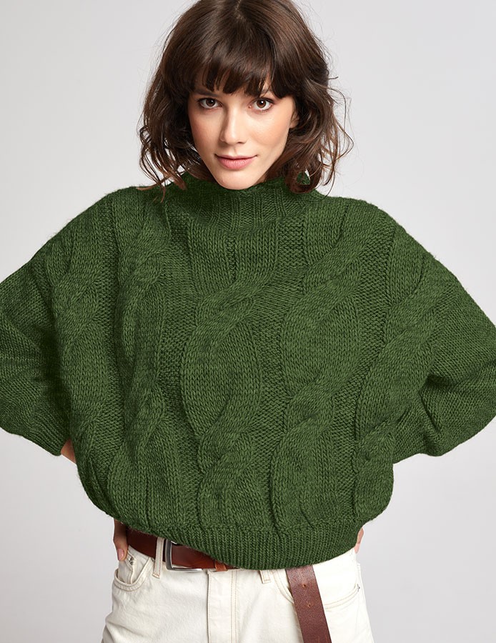 damski zielony sweter